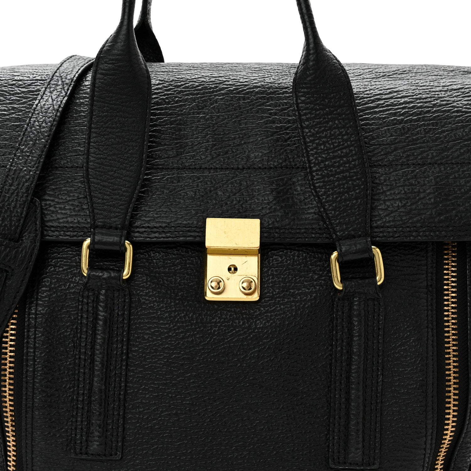 3.1 Phillip Lim Textured Calfskin Large Pashli Satchel Black 7 of 12
