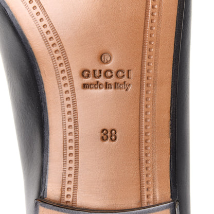 Gucci Calfskin Womens Jordaan Loafers 38 Black 8 of 10