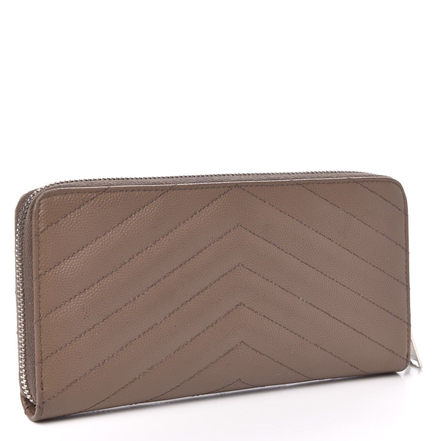Grain De Poudre Matelasse Chevron Monogram Zip Around Wallet Fard