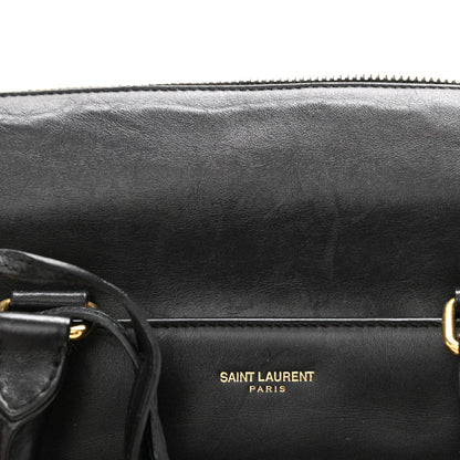 Saint Laurent Calfskin Classic Duffle 6 Black 14 of 15