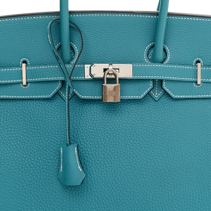 Hermes Togo Birkin 35 Blue Jean 8 of 16