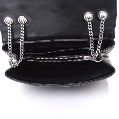 Saint Laurent Calfskin Y Quilted Monogram Medium Loulou Chain Satchel Black 4 of 9