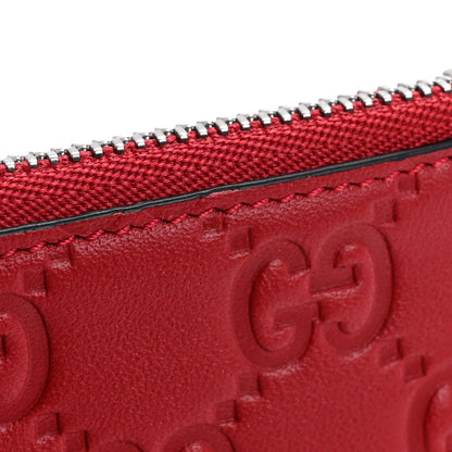 Gucci Guccissima Signature Coin Case Card Holder Hibiscus Red 7 of 8