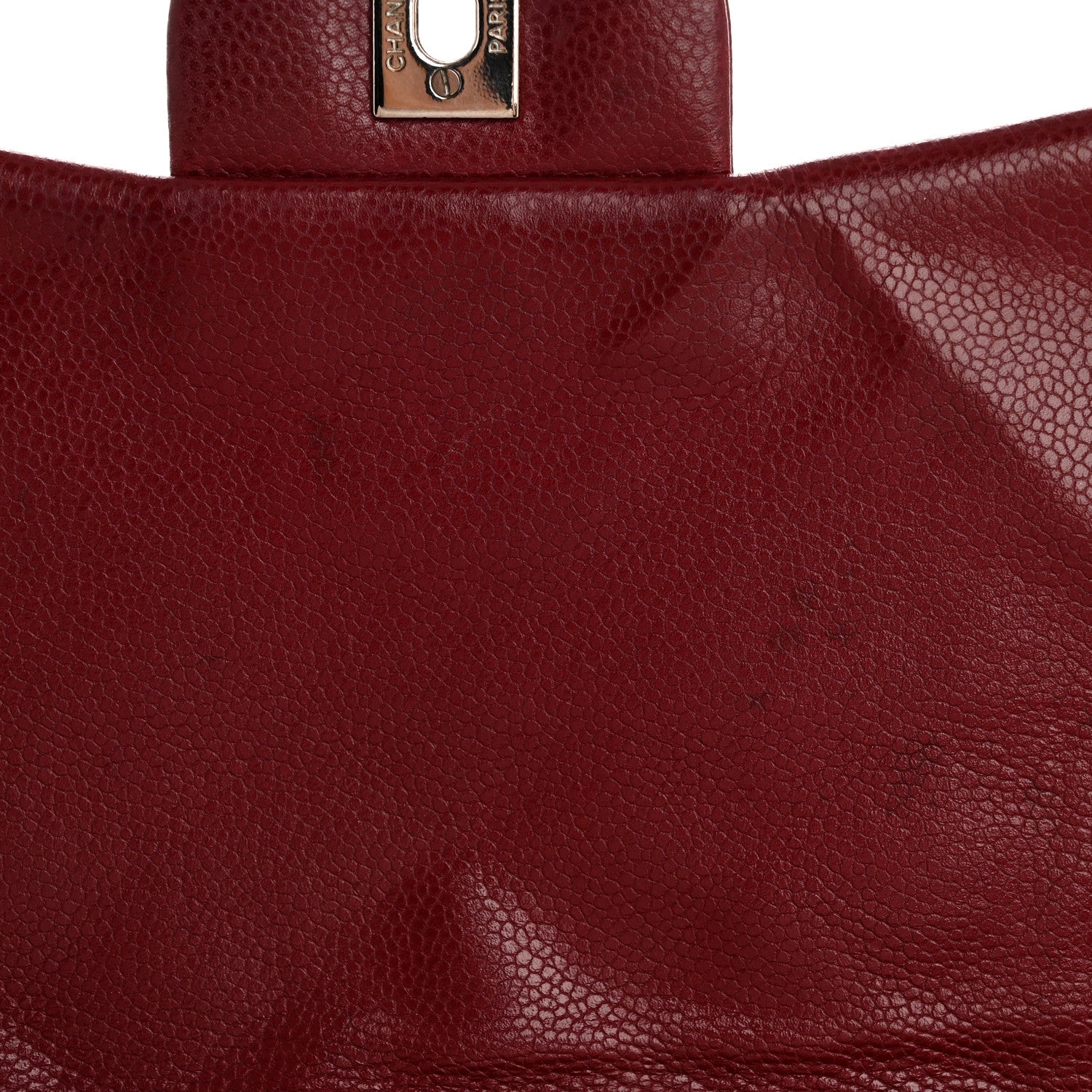Chanel Caviar Quilted Jumbo Double Flap Dark Red 11 of 13