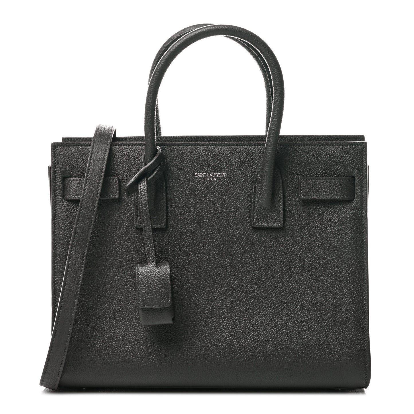 Grained Calfskin Baby Sac De Jour Coal