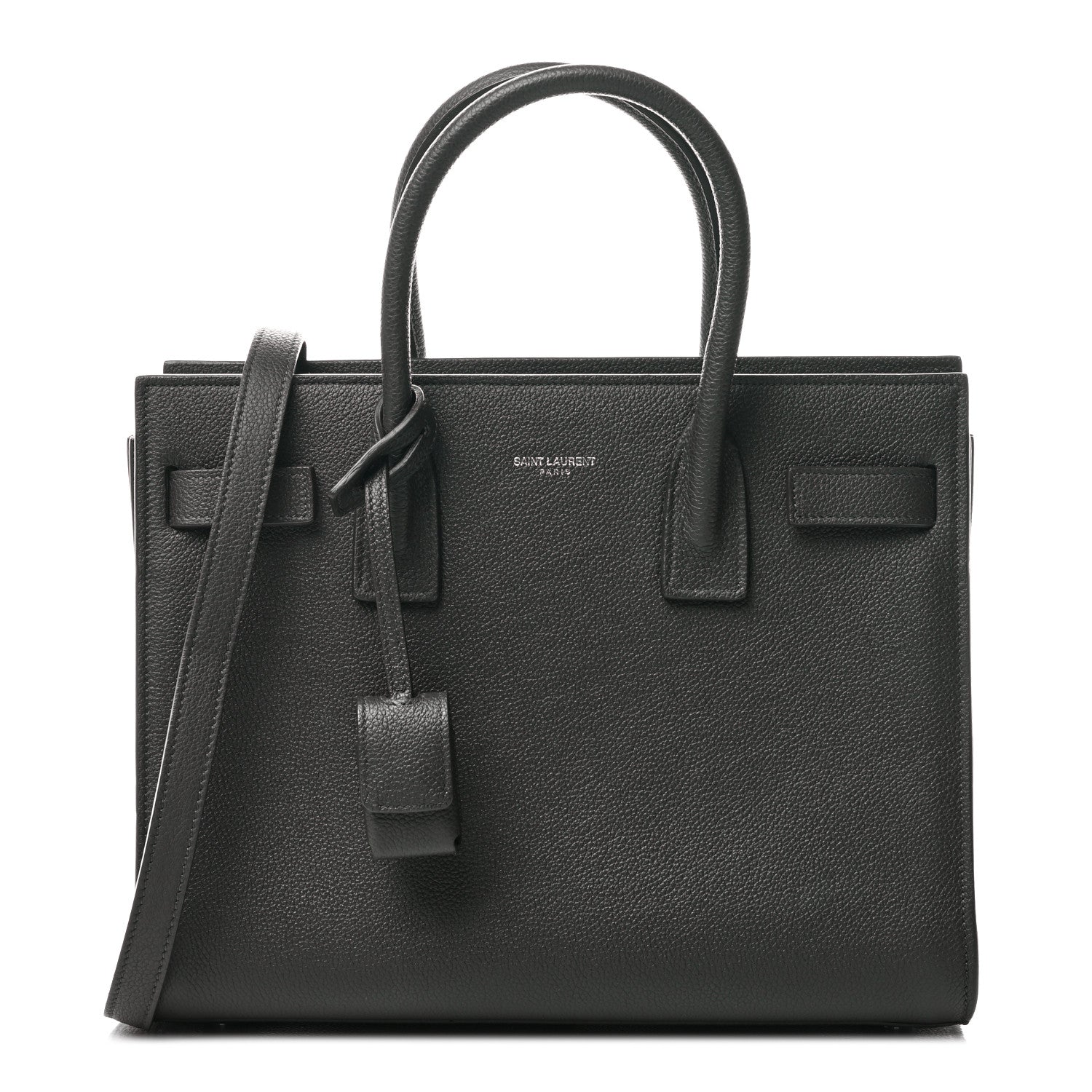 Saint Laurent Grained Calfskin Baby Sac De Jour Coal 1 of 11