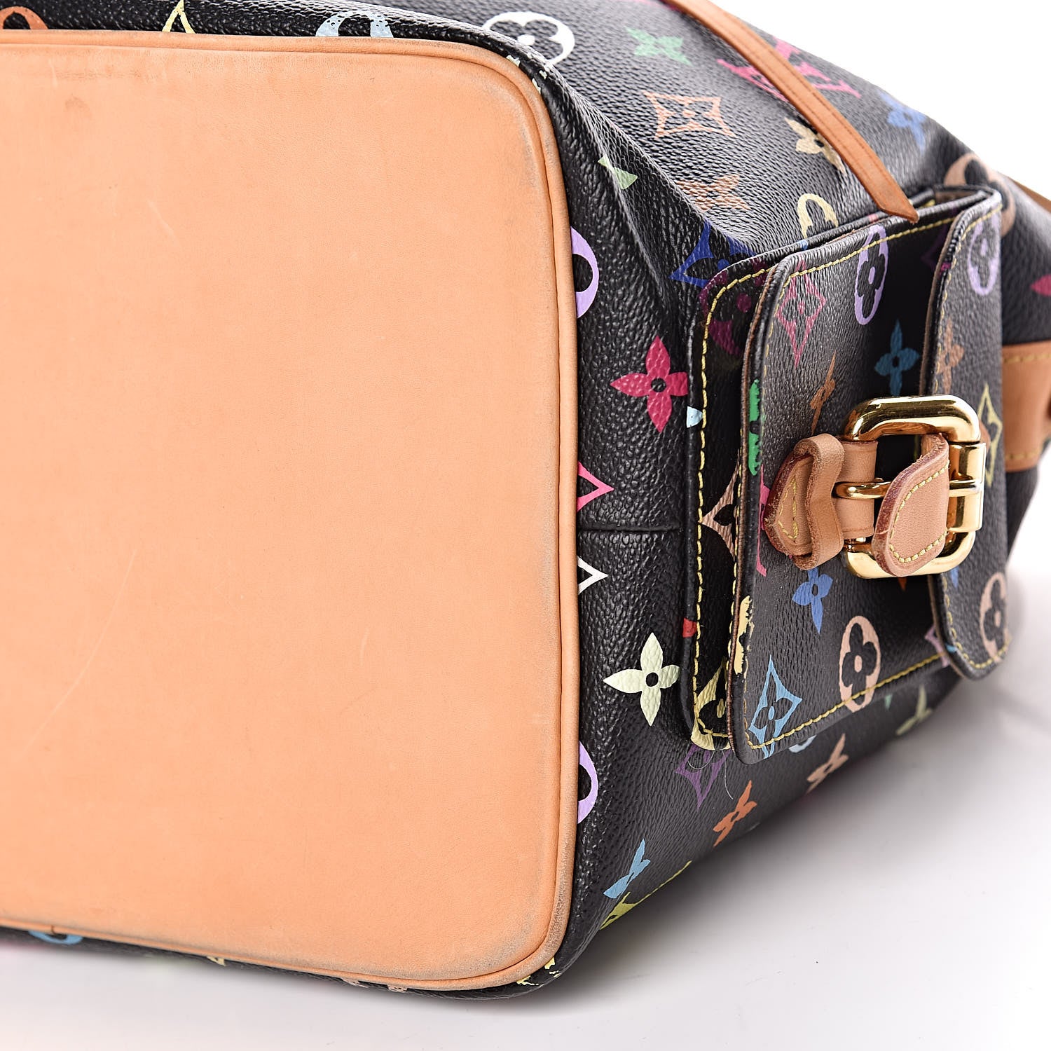 Louis Vuitton Monogram Multicolor Petit Noe Black 9 of 16