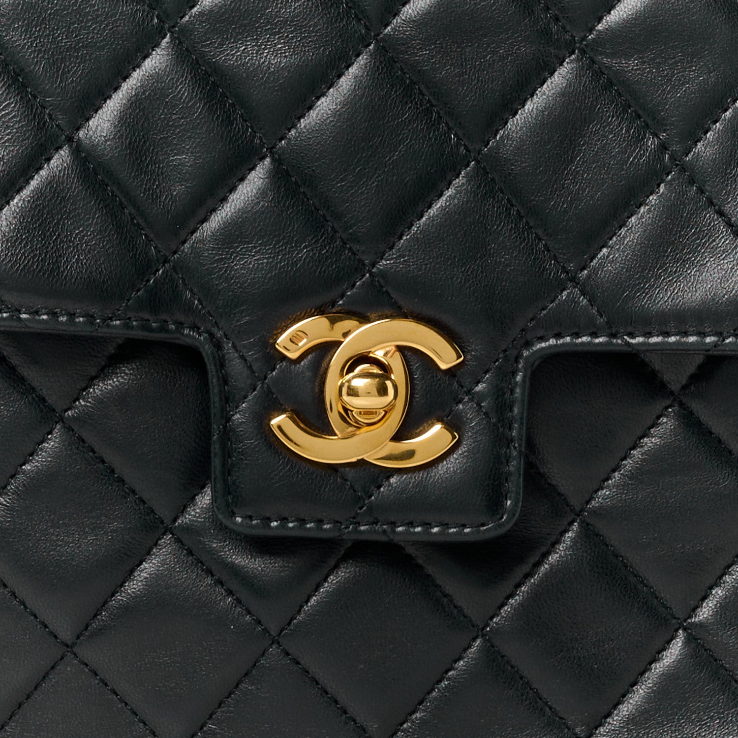 Chanel Lambskin Quilted Mini Kelly Flap Bag Black 9 of 11