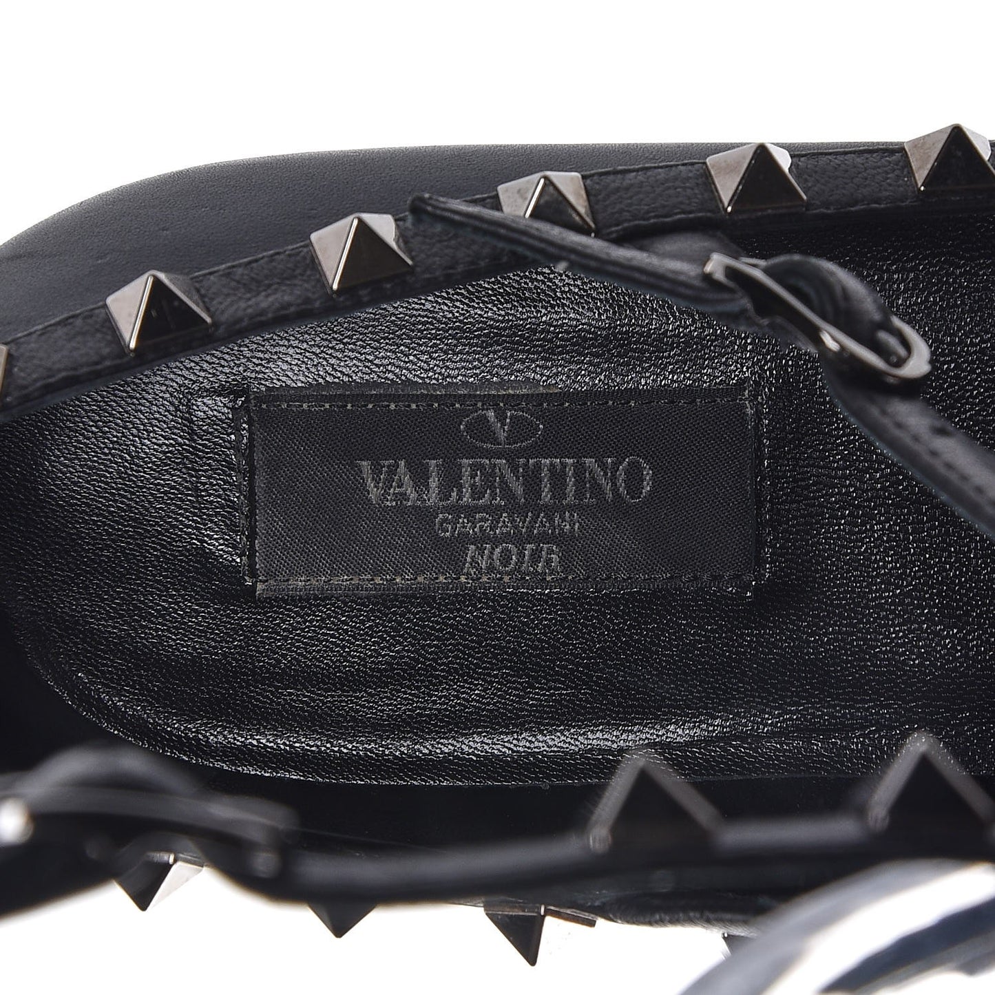 Nappa Rockstud Cage Ballerina Flats 39 Black