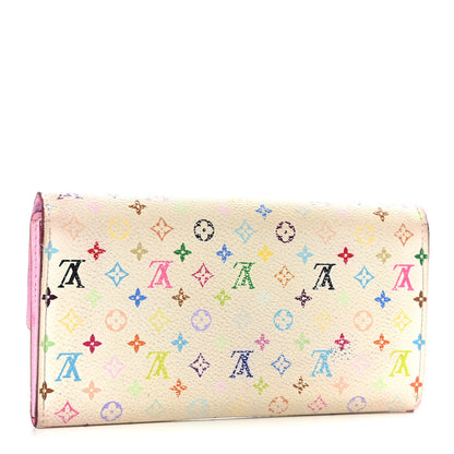 Louis Vuitton Monogram Multicolor Sarah Wallet White Litchi 3 of 21