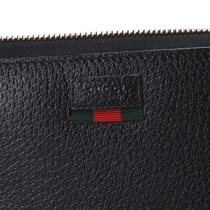 Gucci Calfskin Web Zip Around Wallet Black 6 of 6