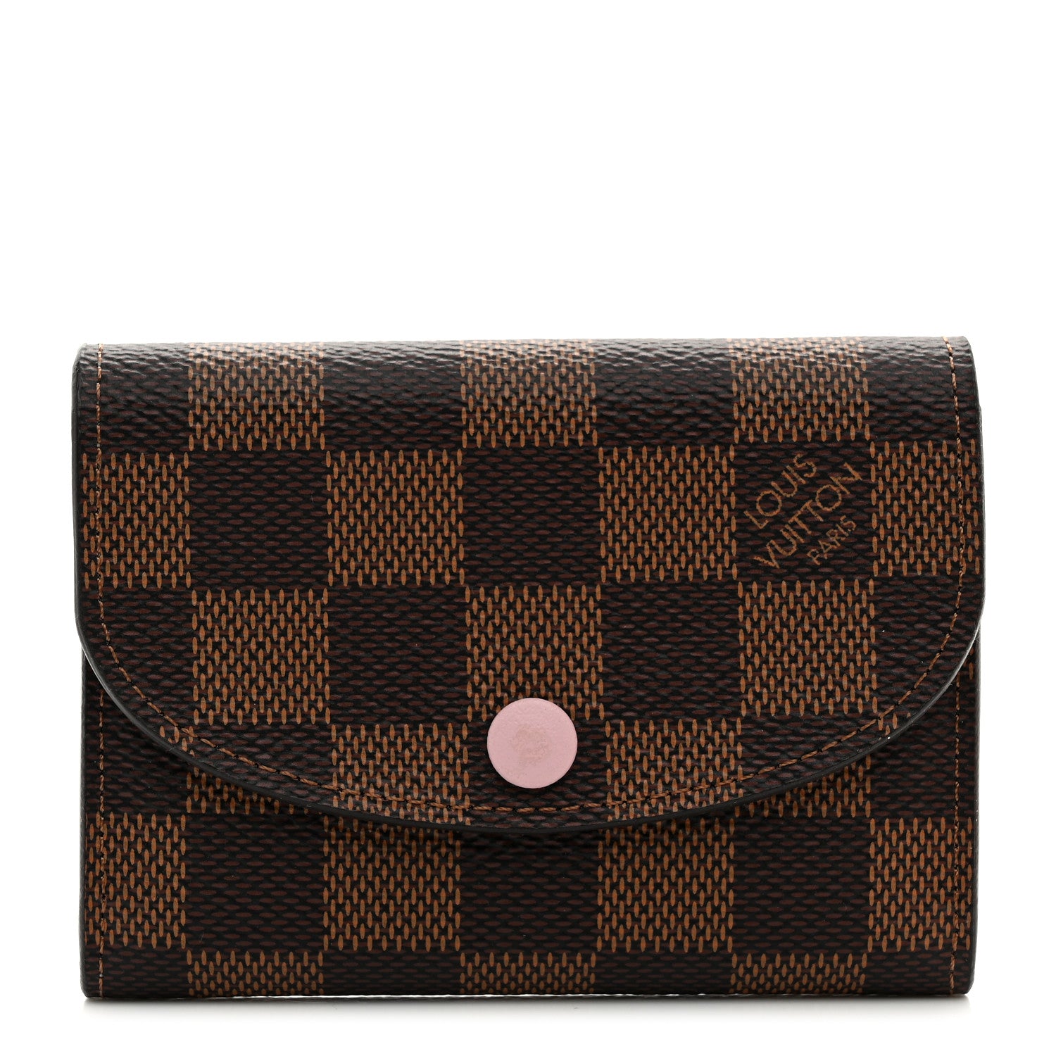 Louis Vuitton Damier Ebene Rosalie Coin Purse Rose Ballerine 1 of 8