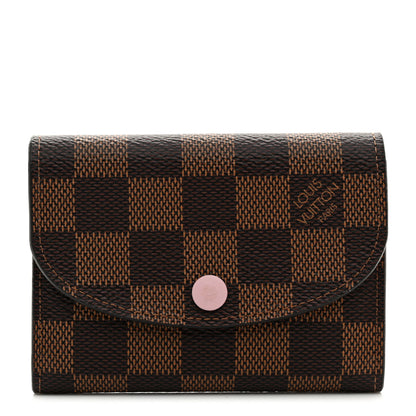 Louis Vuitton Damier Ebene Rosalie Coin Purse Rose Ballerine 1 of 8