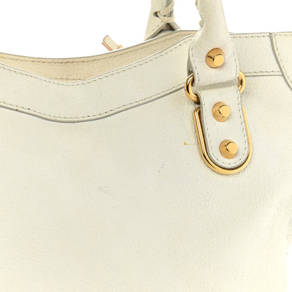 Balenciaga Chevre Gold Metallic Edge Hardware City White 13 of 15