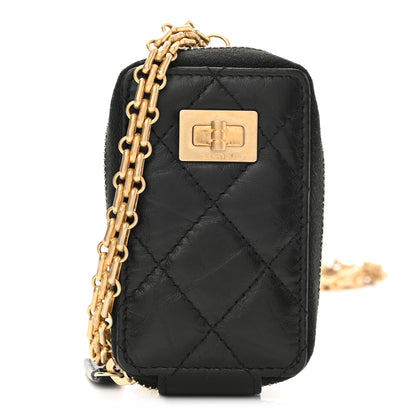 Chanel Aged Calfskin Quilted 2.55 Reissue Clutch With Chain Black 2 of 7