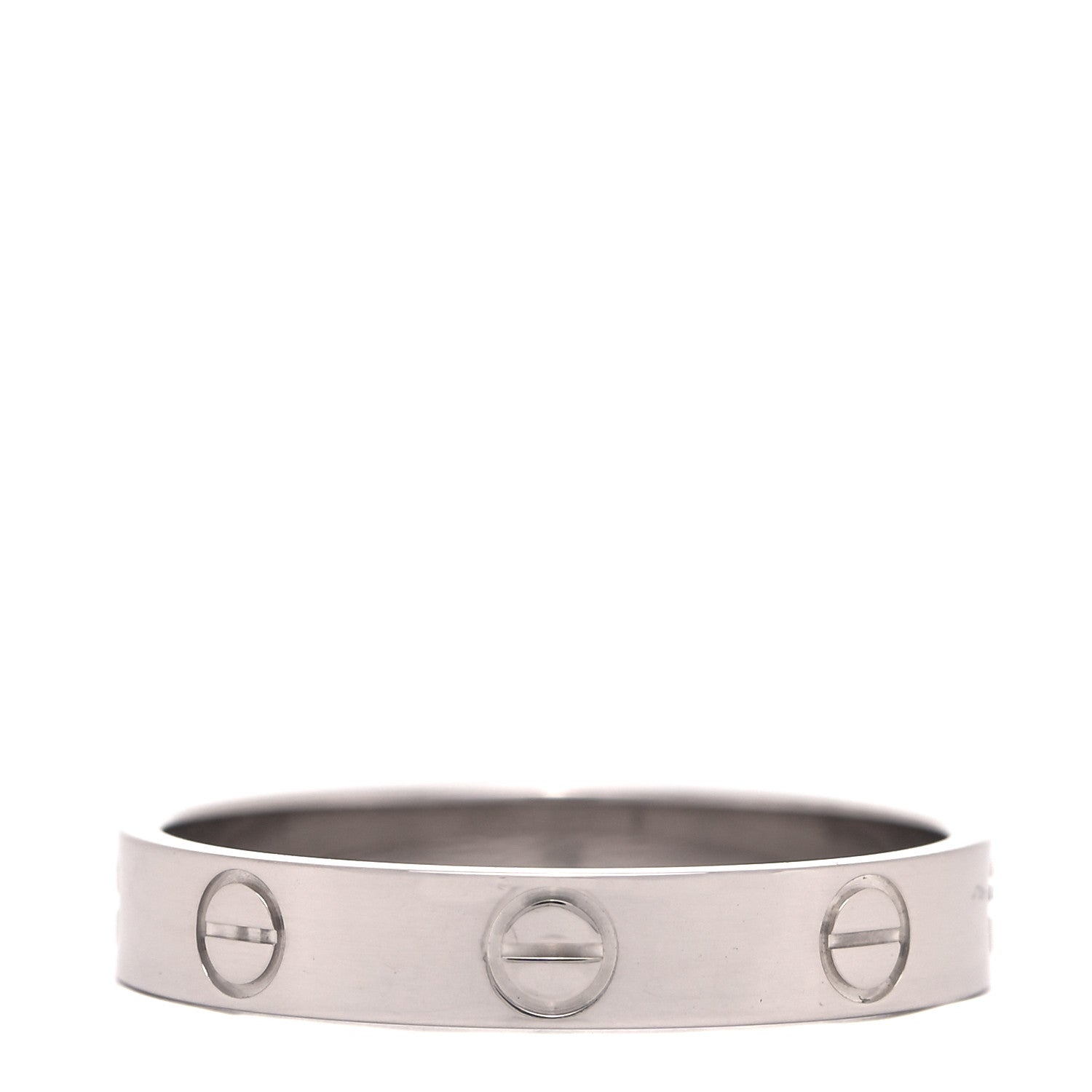 Cartier 18K White Gold 3.5mm LOVE Wedding Band Ring 56 7.5 3 of 4