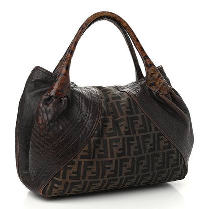Fendi Zucca Nappa Nuvolata Vitello Tortuga Spy Tobacco Moro 3 of 14