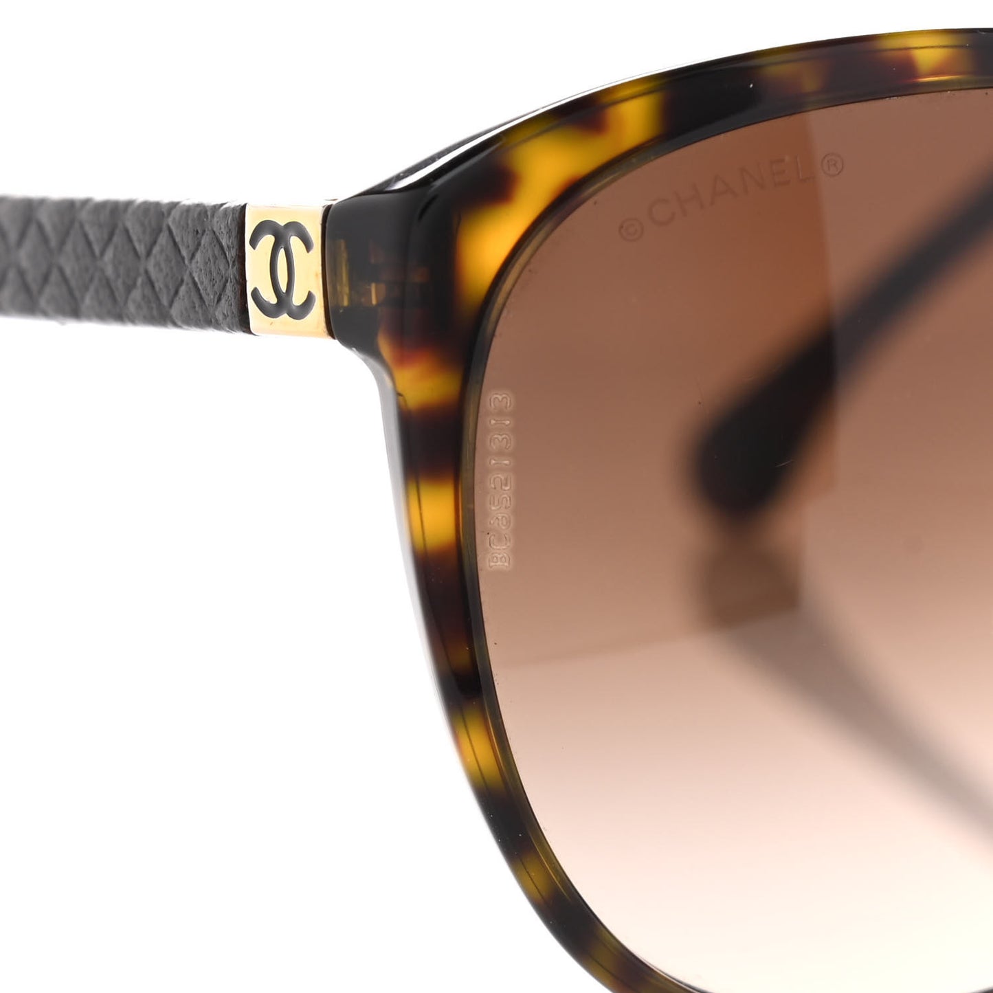 Acetate Quilted CC Sunglasses 5225Q Tortoise