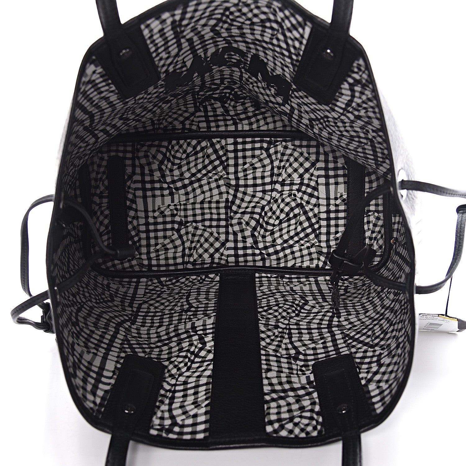 MCM Visetos Medium Liz Reversible Shopper Tote Black 9 of 17
