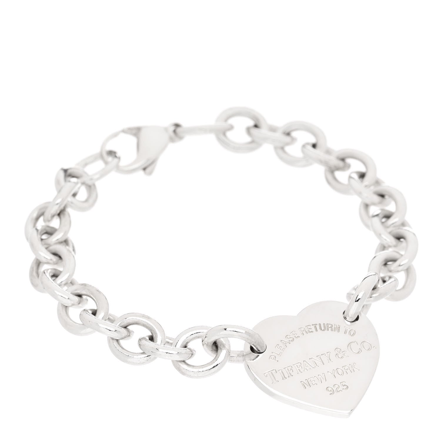 Tiffany Sterling Silver Return to Tiffany Heart Tag Bracelet 1296846 ...