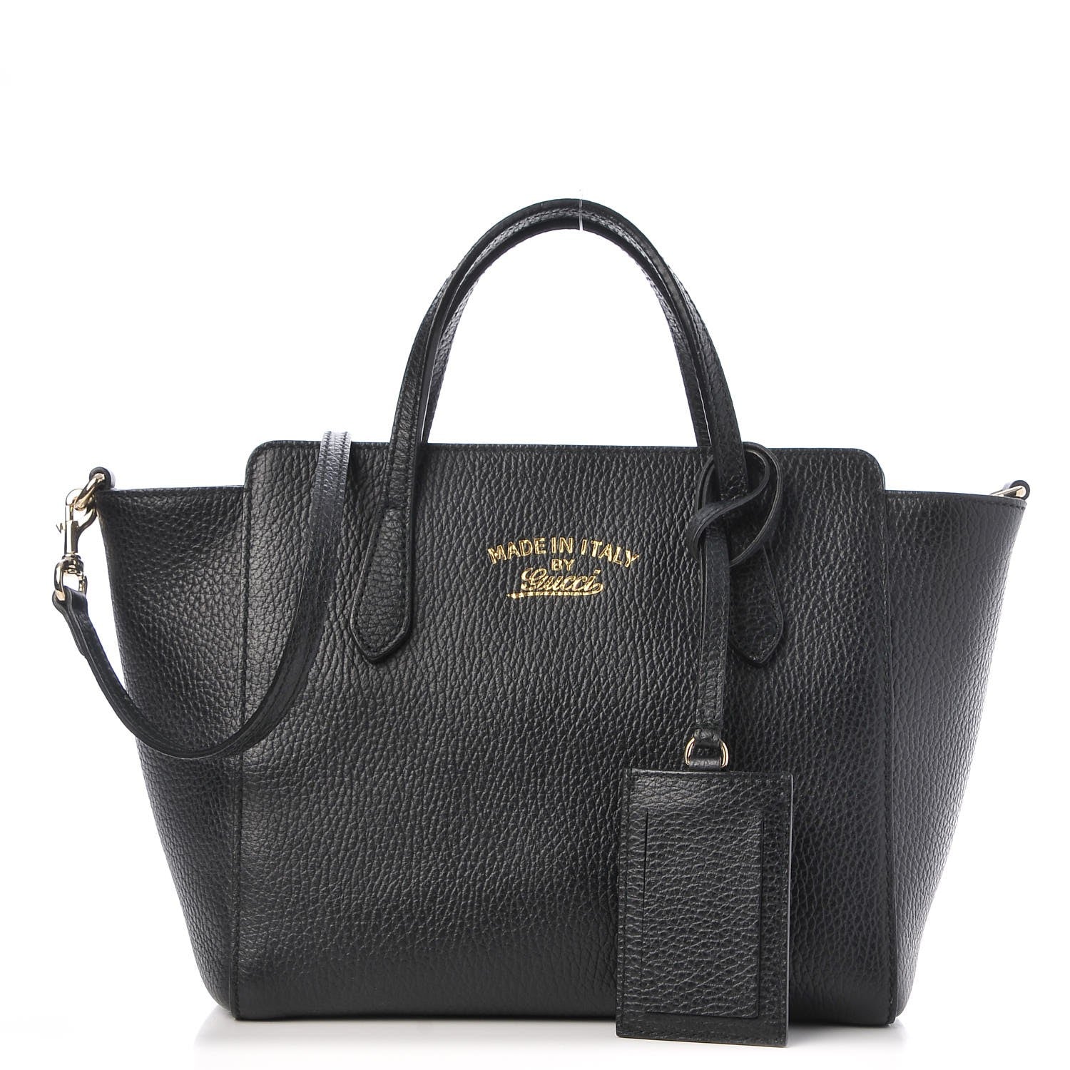 Gucci Dollar Calfskin Mini Swing Top Handle Bag Black 1 of 6