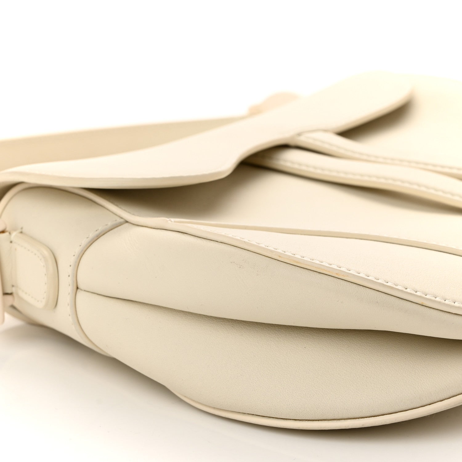 Christian Dior Ultra Matte Calfskin Saddle Bag Off White 9 of 11
