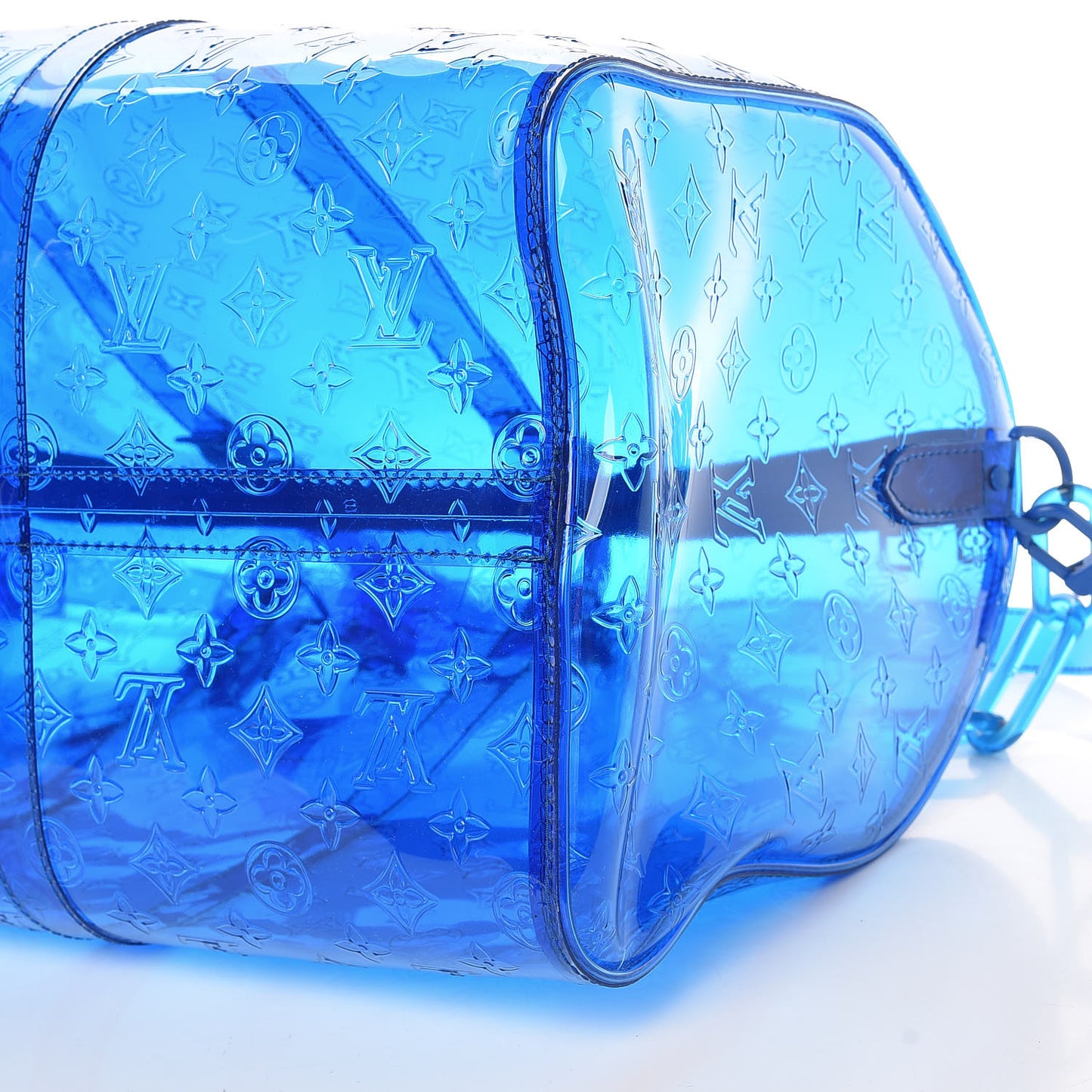 PVC Monogram Keepall Bandouliere 50 Blue