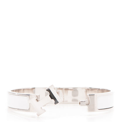Hermes Enamel Narrow Clic Clac H Bracelet PM White 4 of 7