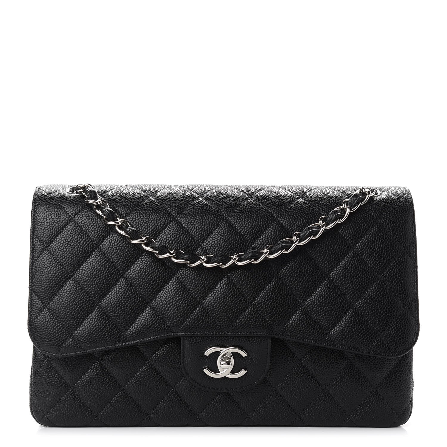Chanel Caviar Quilted Jumbo Double Flap Black 1 of 9
