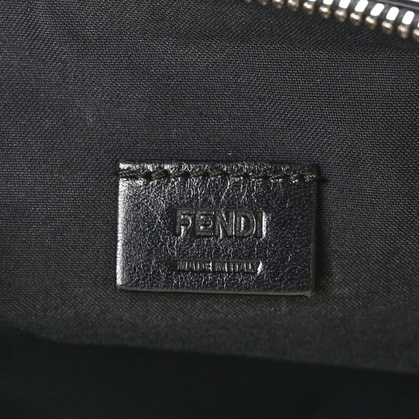 Calfskin Faces Pouch Black