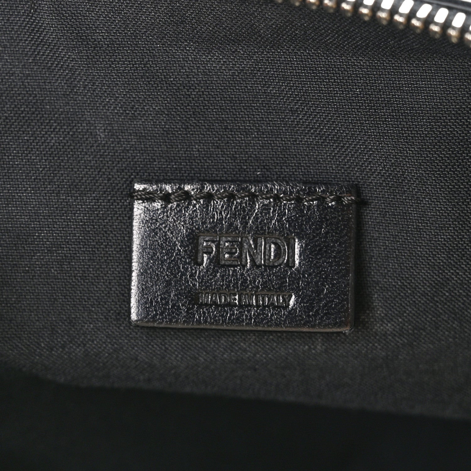 Fendi Calfskin Faces Pouch Black 6 of 8