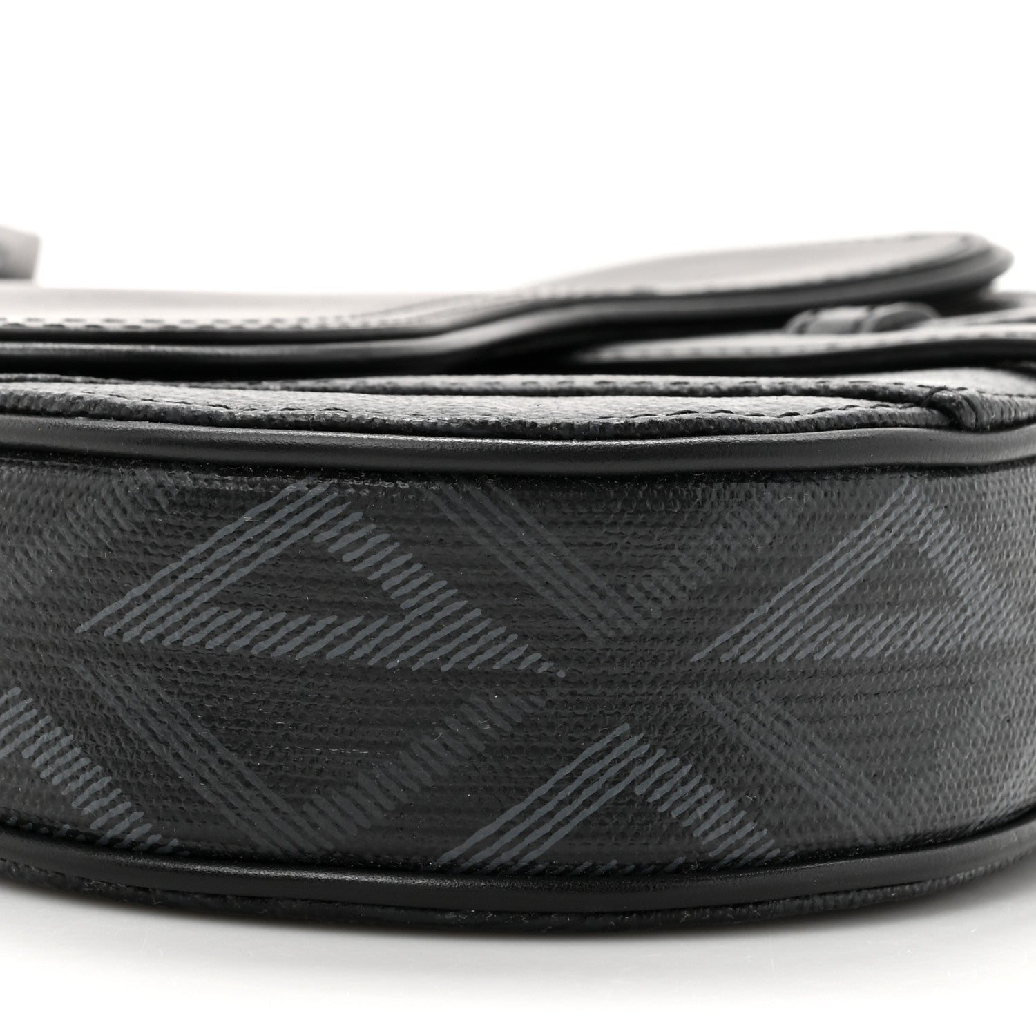 Christian Dior Coated Canvas CD Diamond Printed Mens Mini Saddle Bag Black 10 of 13