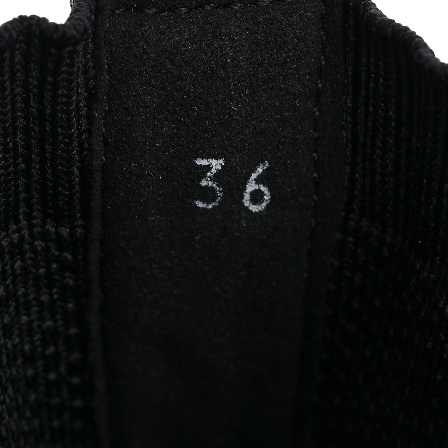 Technical Canvas Calfskin Fun Sneakers 36 Black White