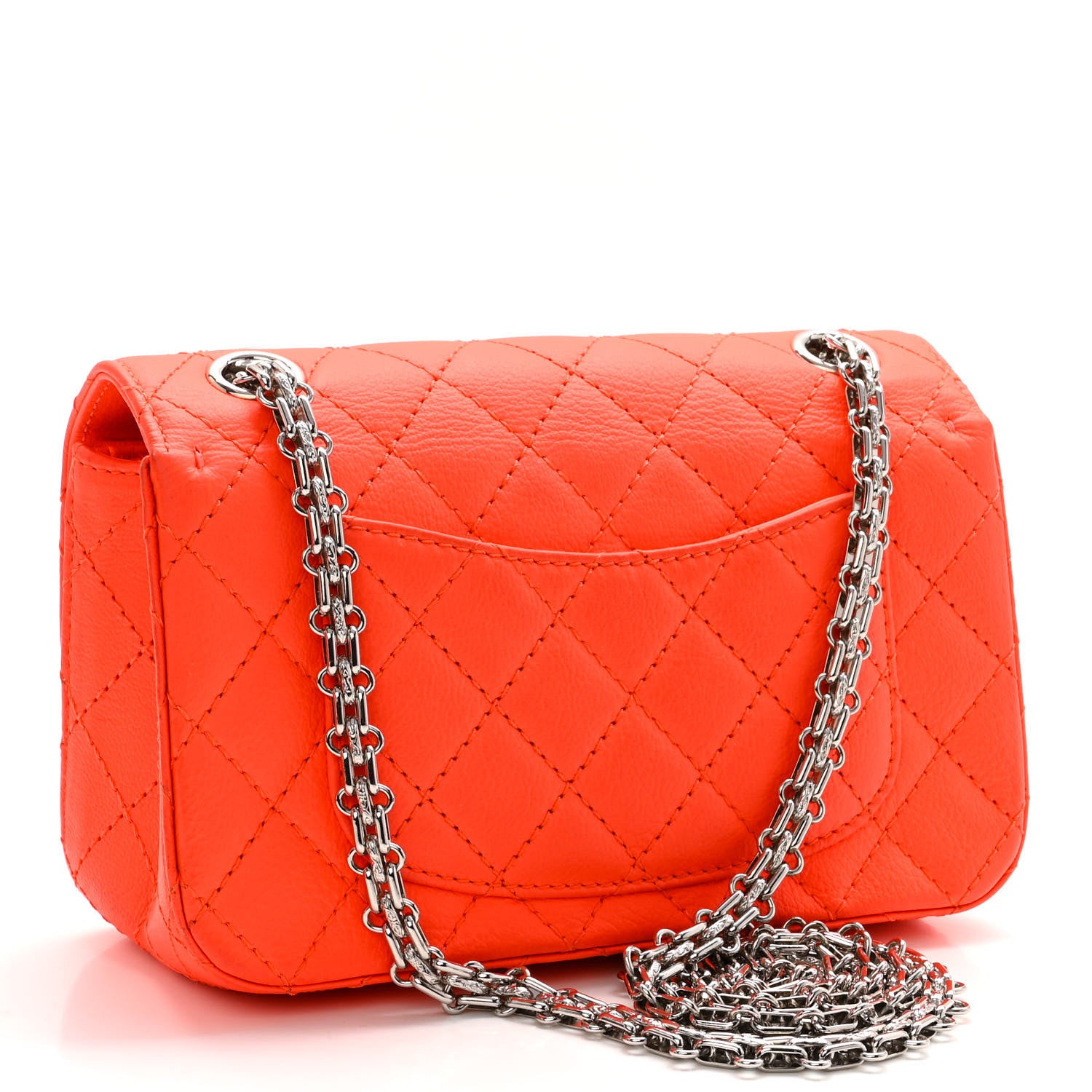 Chanel Goatskin Quilted 2.55 Reissue Mini Flap Orange 3 of 12