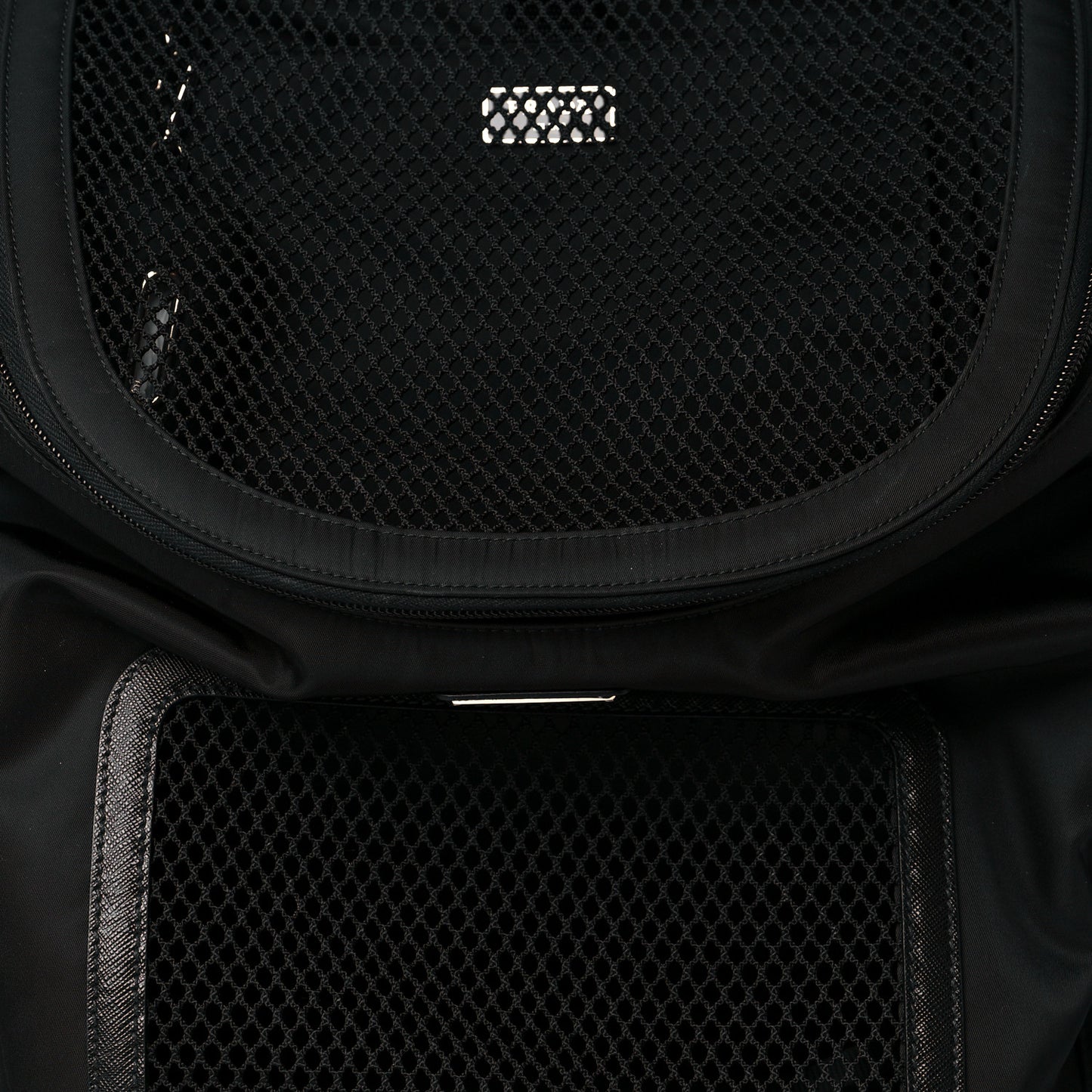 Re-Nylon Saffiano Pet Carrier Backpack Black