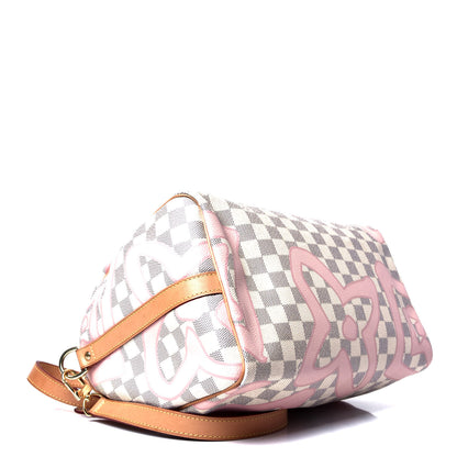 Louis Vuitton Damier Azur Tahitienne Speedy Bandouliere 30 Rose Ballerine 3 of 4