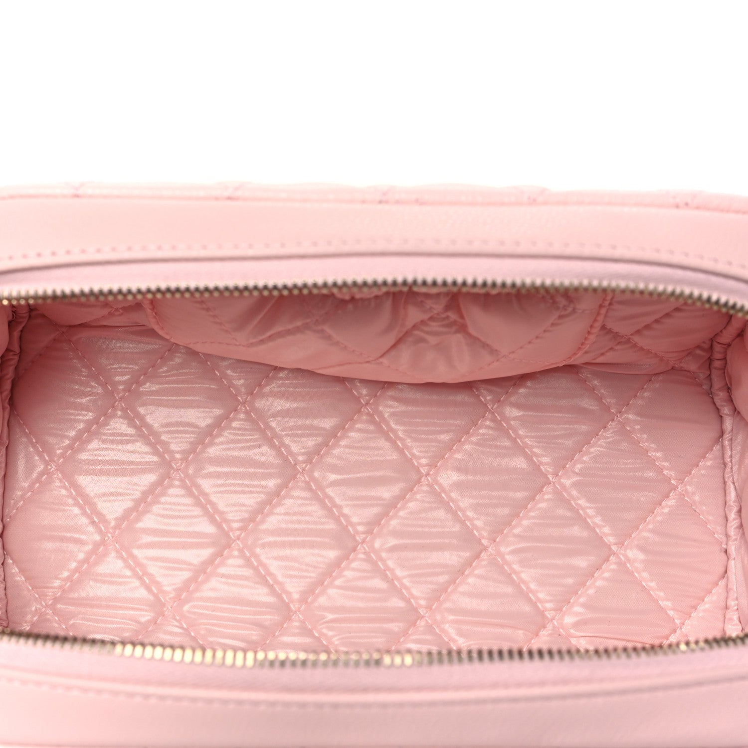 Chanel Caviar Quilted Toiletry Case With Chain Light Pink 5 of 10
