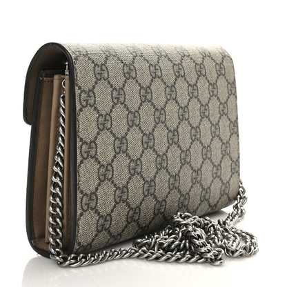 Gucci GG Supreme Monogram Mini Dionysus Chain Wallet Beige Taupe 3 of 9