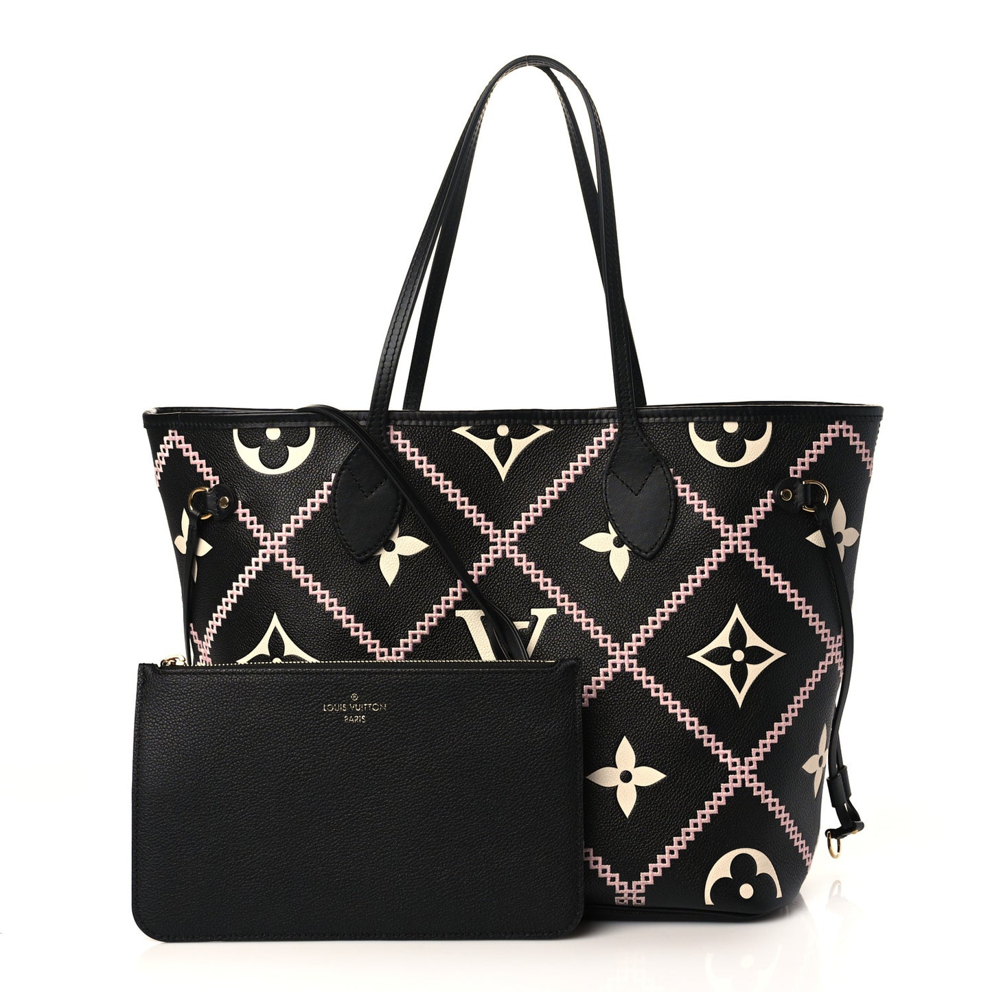 Empreinte Monogram Giant Broderies Neverfull MM Black