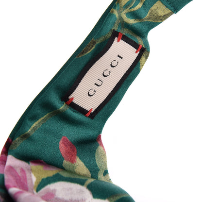 Gucci Silk Blooms Print Duchesse Headband Grass 4 of 6