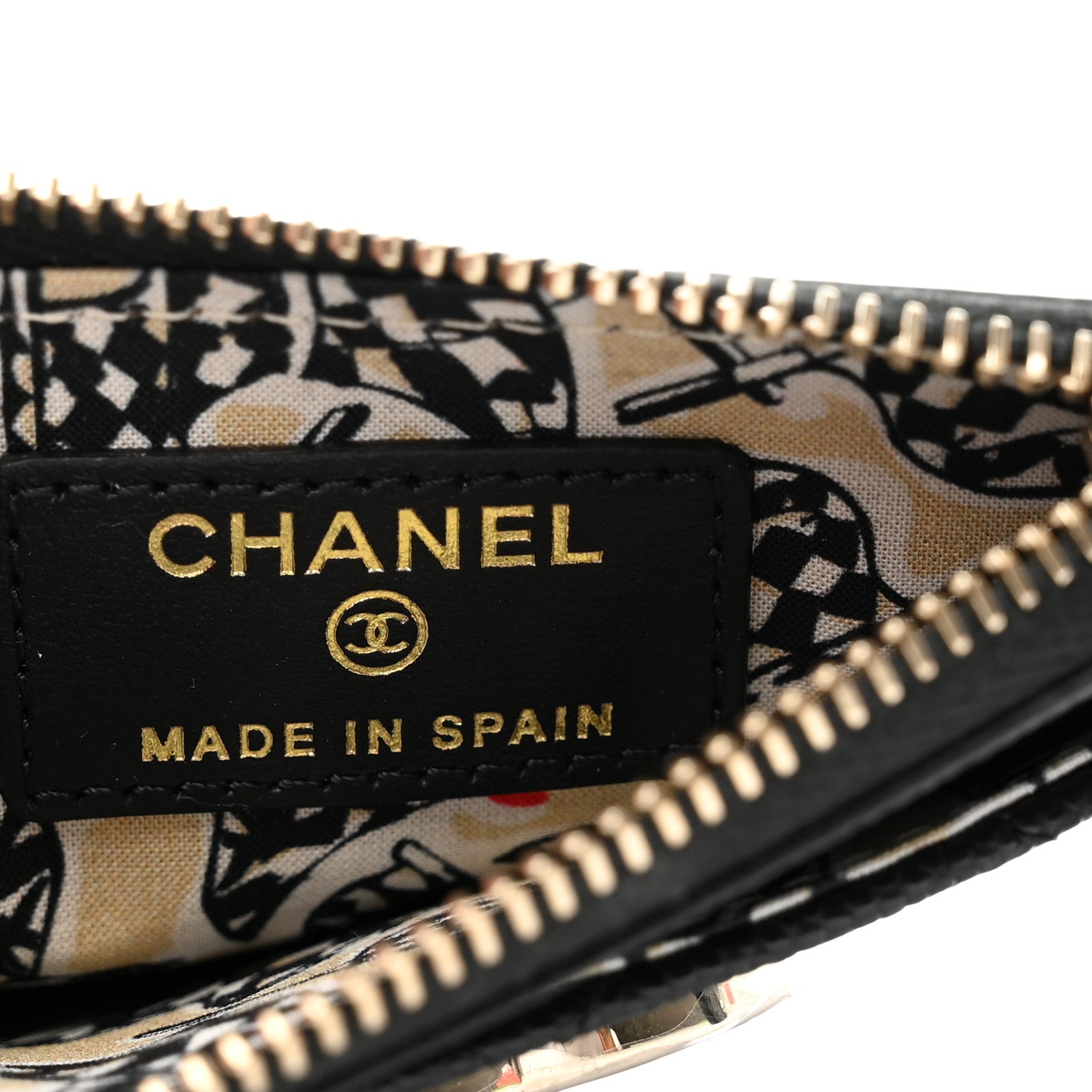 Chanel Caviar Quilted CC Zip Card Holder Black 6 of 8
