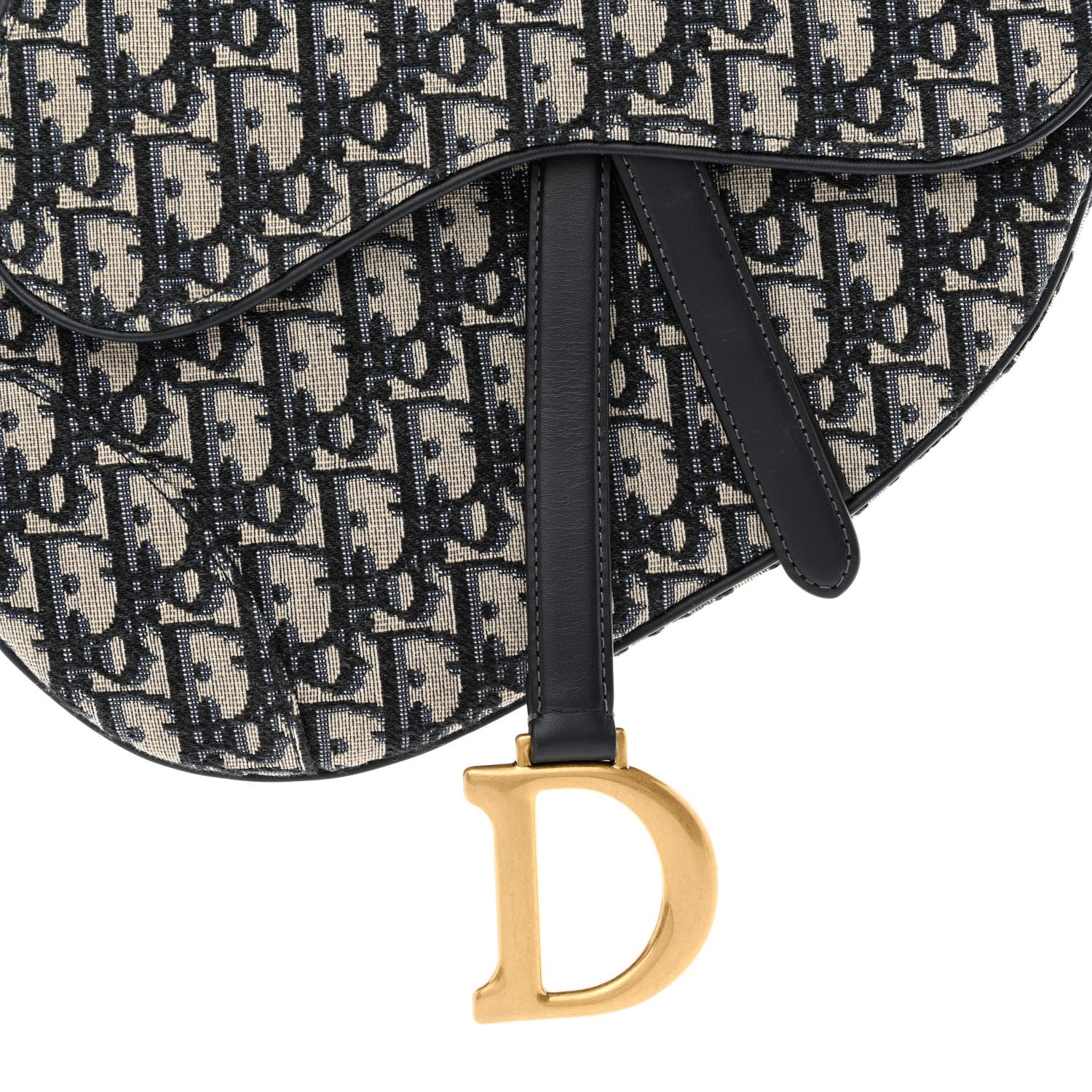Christian Dior Oblique Saddle Bag Blue 8 of 10