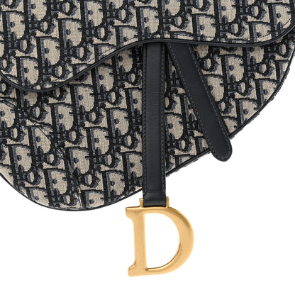 Christian Dior Oblique Saddle Bag Blue 8 of 10