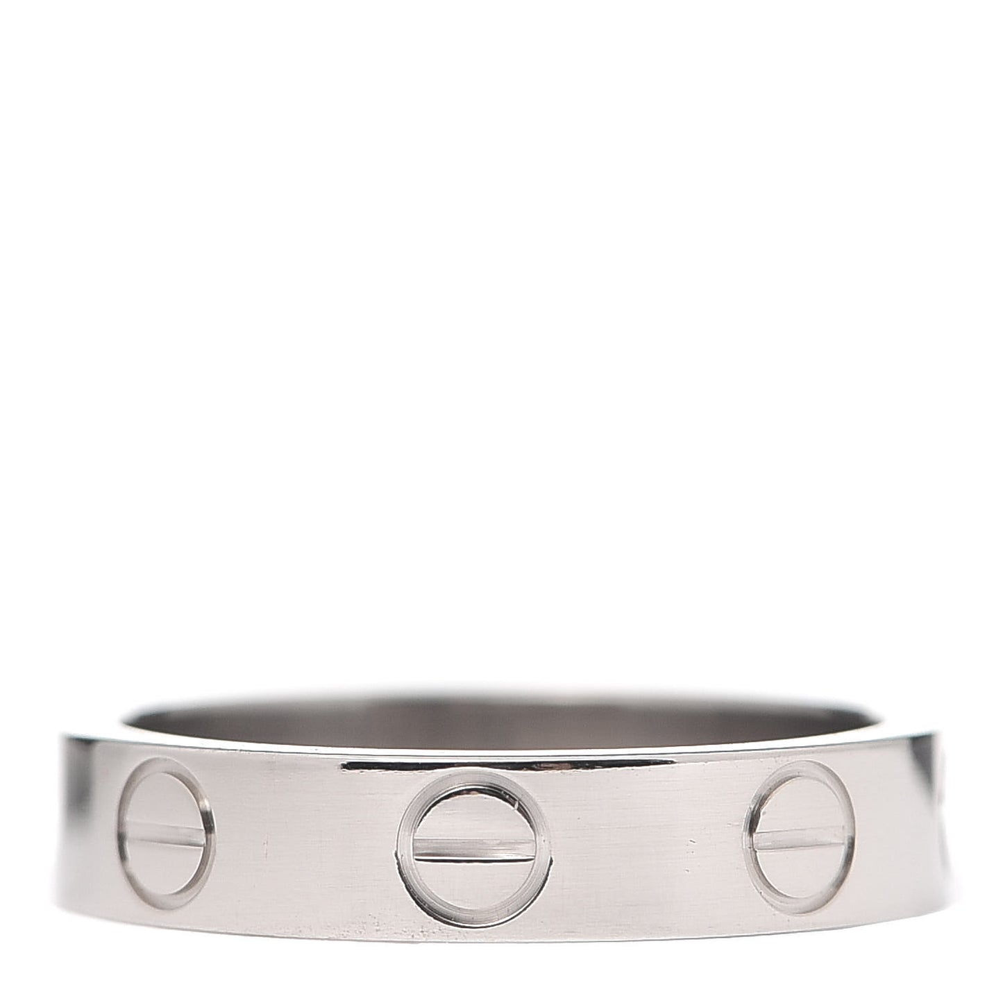 18K White Gold 3.5mm LOVE Wedding Band Ring 46 3.75