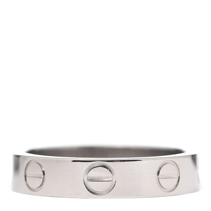 Cartier 18K White Gold 3.5mm LOVE Wedding Band Ring 46 3.75 3 of 4