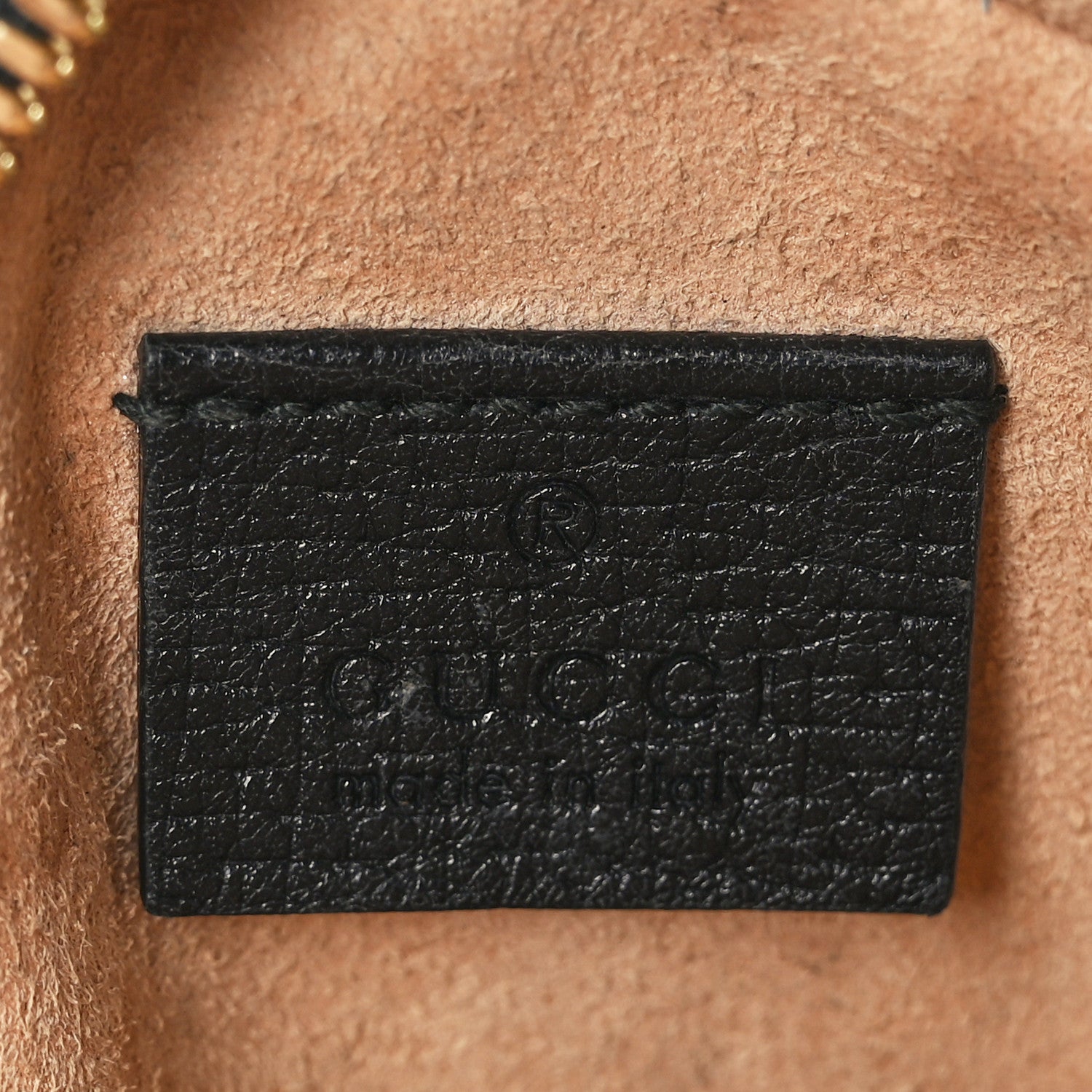 Gucci Grained Calfskin Web Mini Ophidia Round Shoulder Bag Black 6 of 10