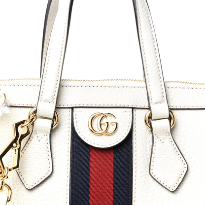 Gucci Textured Calfskin Web Small Ophidia Tote Bag Mystic White 11 of 11