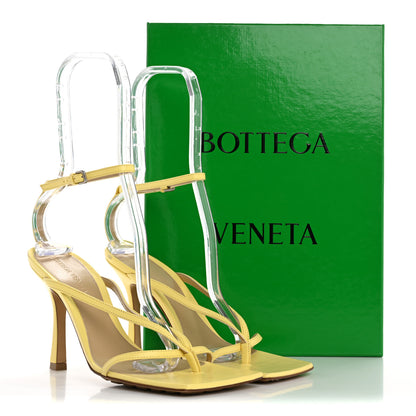 Bottega Veneta Lambskin Stretch Multi Strap 90mm Sandals 38 Lemonade 10 of 10