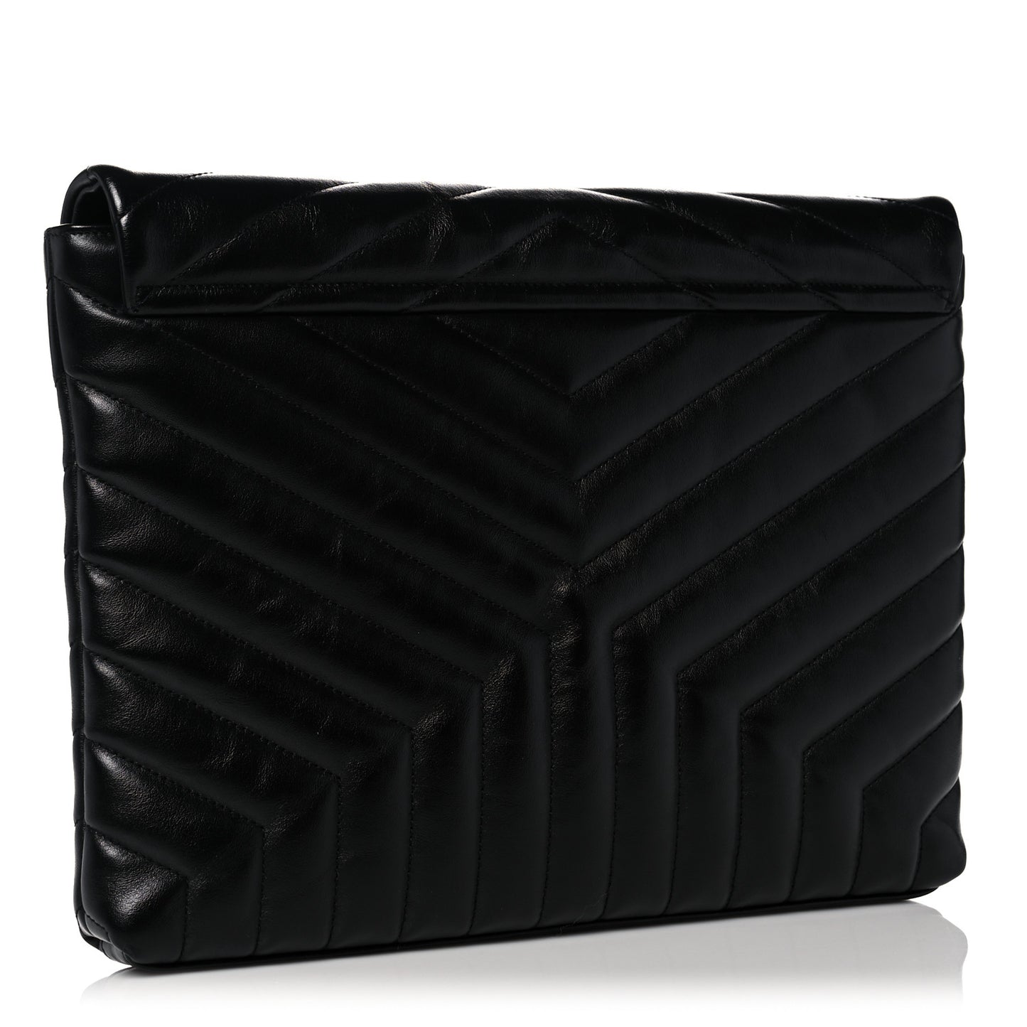 Calfskin Y Quilted Monogram Loulou Document Holder Black