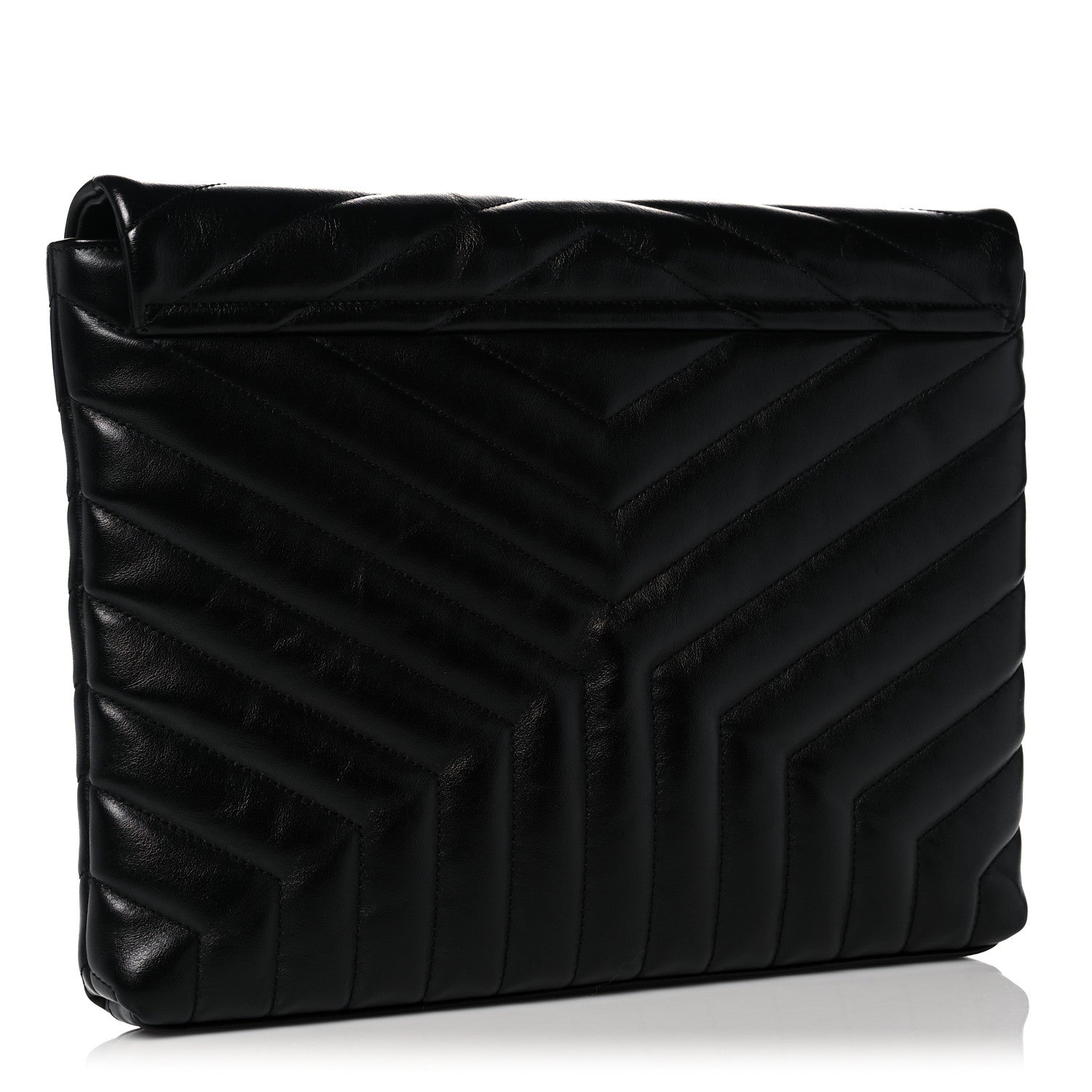 Saint Laurent Calfskin Y Quilted Monogram Loulou Document Holder Black 3 of 10
